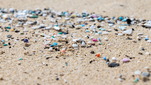 Micro plastics on the beach
